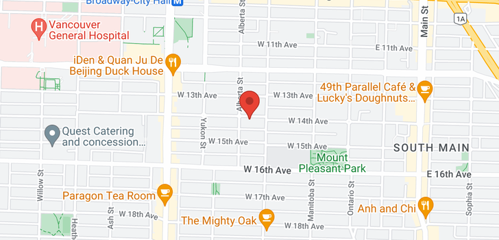 map of 238 W 14TH AVENUE